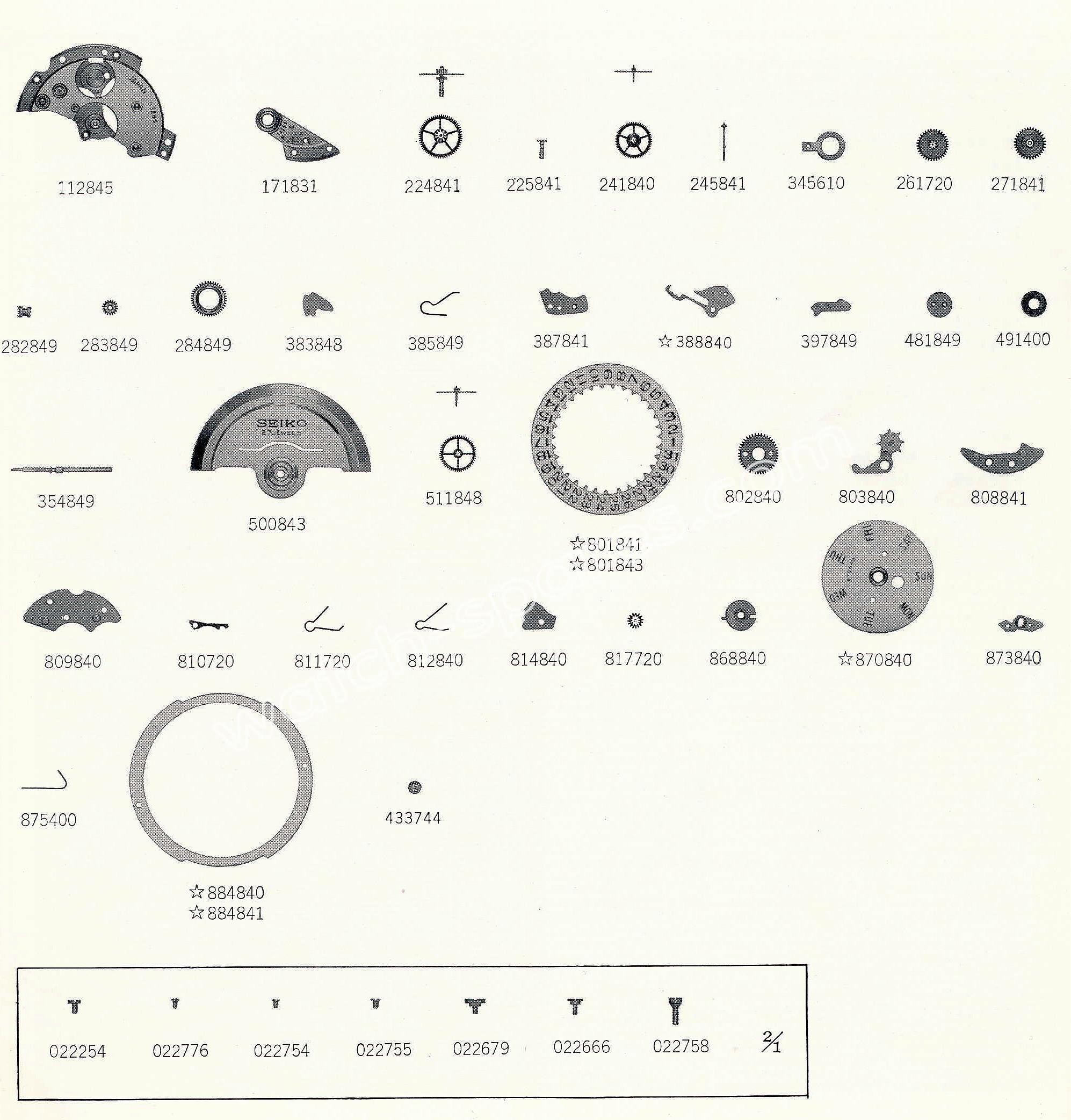 SEIKO 8346A watch spare parts SEIKO 8346A watch spare parts